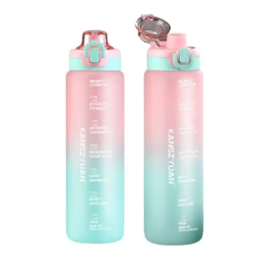 Hot Selling 1L Personalized Color Changing Leak Proof Matte Water Bottle Wasserflasche Plastic Sport Bottle Water